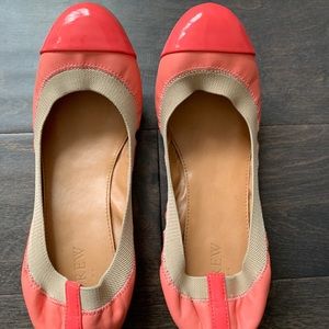 J.Crew patent / leather neon ballet flats